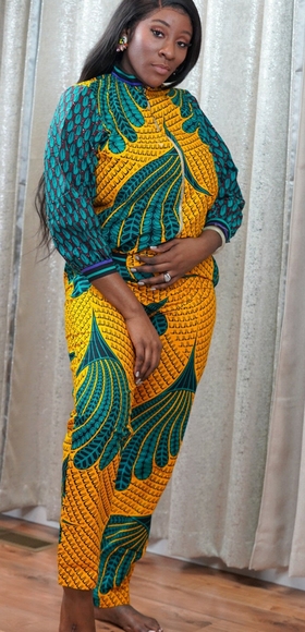 Africa print jump suit - Picture 2 of 3